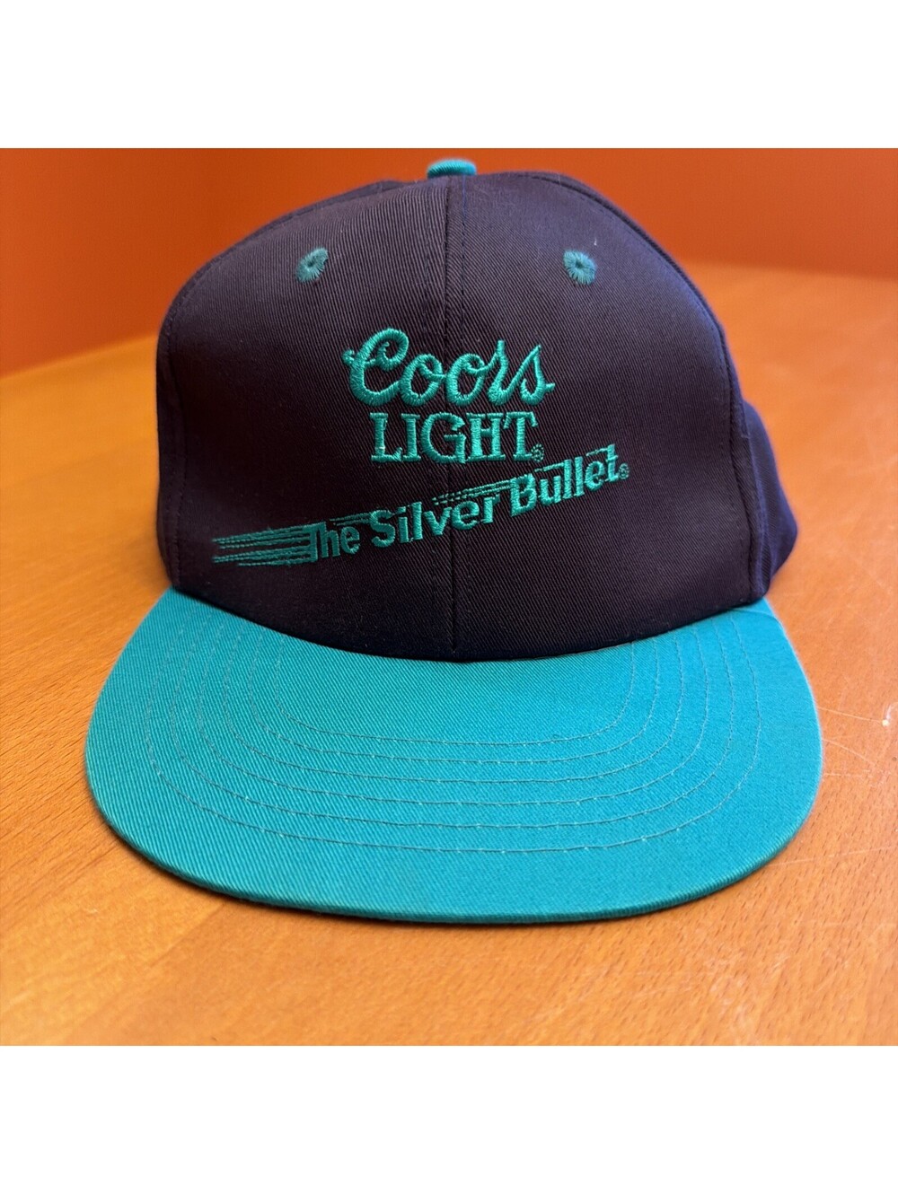 Vintage Coors Light Hat Cap Snapback Blue Embroidered